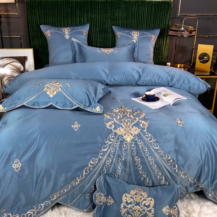 91家纺网 家纺一手货源 找家纺 （总）宅家居 60支贡缎真臻品丝B版纯棉刺绣卡瑞娜系列四件套