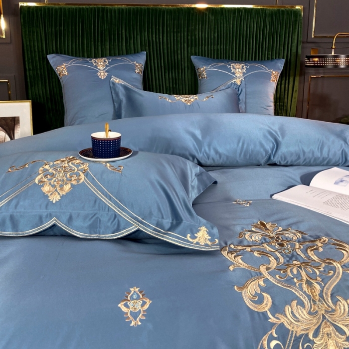 91家纺网 家纺一手货源 找家纺 （总）宅家居 60支贡缎真臻品丝B版纯棉刺绣卡瑞娜系列四件套