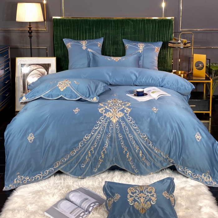 91家纺网 家纺一手货源 找家纺 （总）宅家居 60支贡缎真臻品丝B版纯棉刺绣卡瑞娜系列四件套