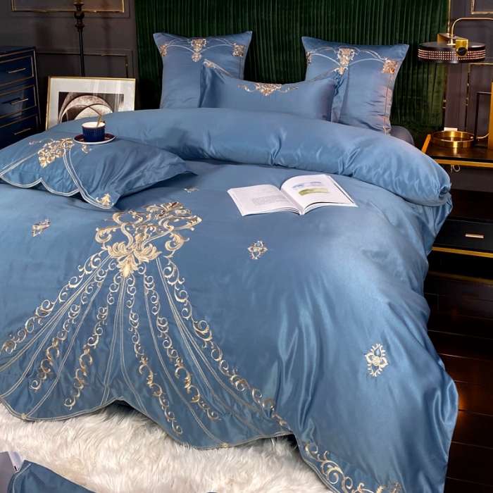 91家纺网 家纺一手货源 找家纺 （总）宅家居 60支贡缎真臻品丝B版纯棉刺绣卡瑞娜系列四件套