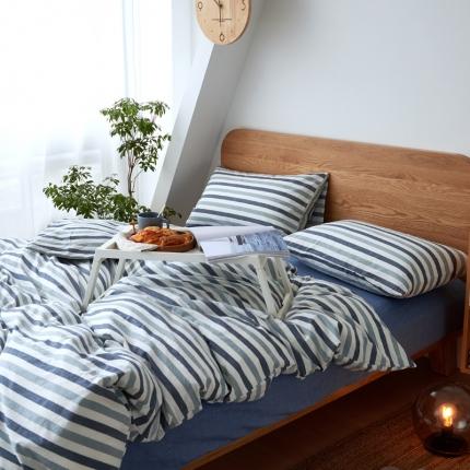 全棉色织水洗棉纯棉四件套床上用品学生三件套宿舍床单被套床笠款