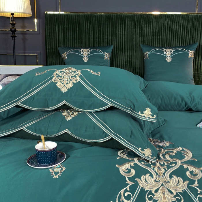 91家纺网 家纺一手货源 找家纺 （总3）宅家居60支贡缎真臻品丝B版纯棉刺绣卡瑞娜系列四件套