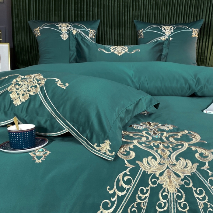 91家纺网 家纺一手货源 找家纺 （总3）宅家居60支贡缎真臻品丝B版纯棉刺绣卡瑞娜系列四件套