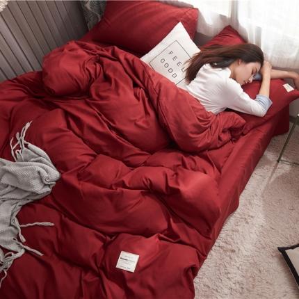 91家纺网 家纺一手货源 找家纺 （总）水墨江南 网红同款北欧风纯色磨毛四件套学生套件多规格