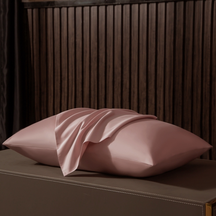 91家纺网 家纺一手货源 找家纺 绵庭家纺 2020新款素色长绒棉枕套 紫豆沙