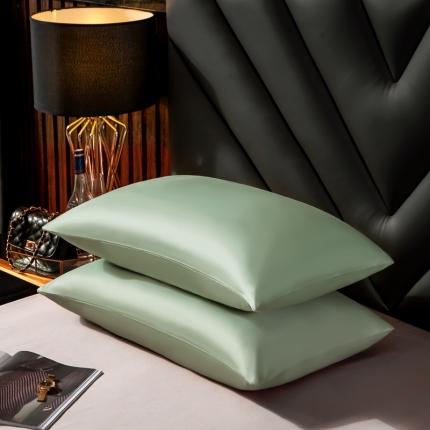 91家纺网 家纺一手货源 找家纺 绵庭家纺 2020新款素色长绒棉枕套 灰绿