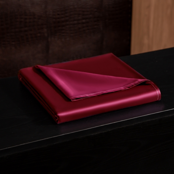 91家纺网 家纺一手货源 找家纺 绵庭家纺 2020新款素色长绒棉单品床单 玛雅红