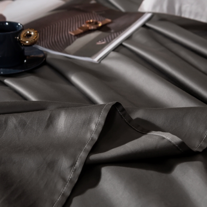 91家纺网 家纺一手货源 找家纺 绵庭家纺 2020新款素色长绒棉单品床单 高级灰