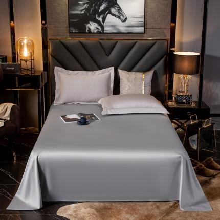 91家纺网 家纺一手货源 找家纺 绵庭家纺 2020新款素色长绒棉单品床单 浅灰