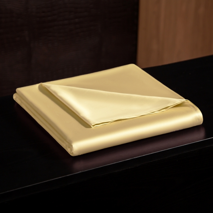 91家纺网 家纺一手货源 找家纺 绵庭家纺 2020新款素色长绒棉单品床单 柠檬黄