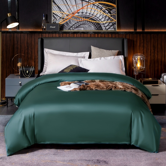 91家纺网 家纺一手货源 找家纺 绵庭家纺 2020新款素色长绒棉单品被套 莫兰迪