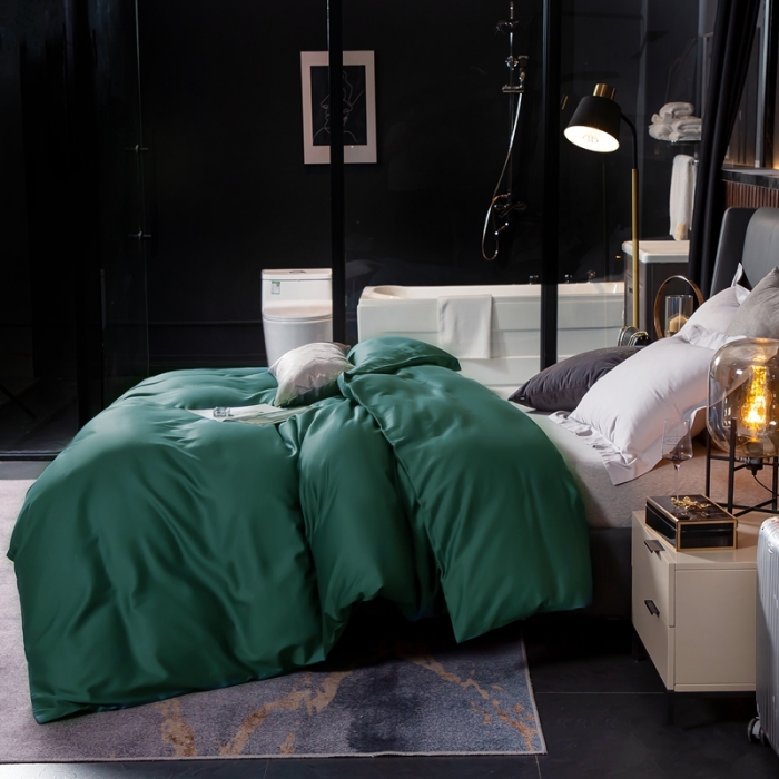 91家纺网 家纺一手货源 找家纺 绵庭家纺 2020新款素色长绒棉单品被套 莫兰迪