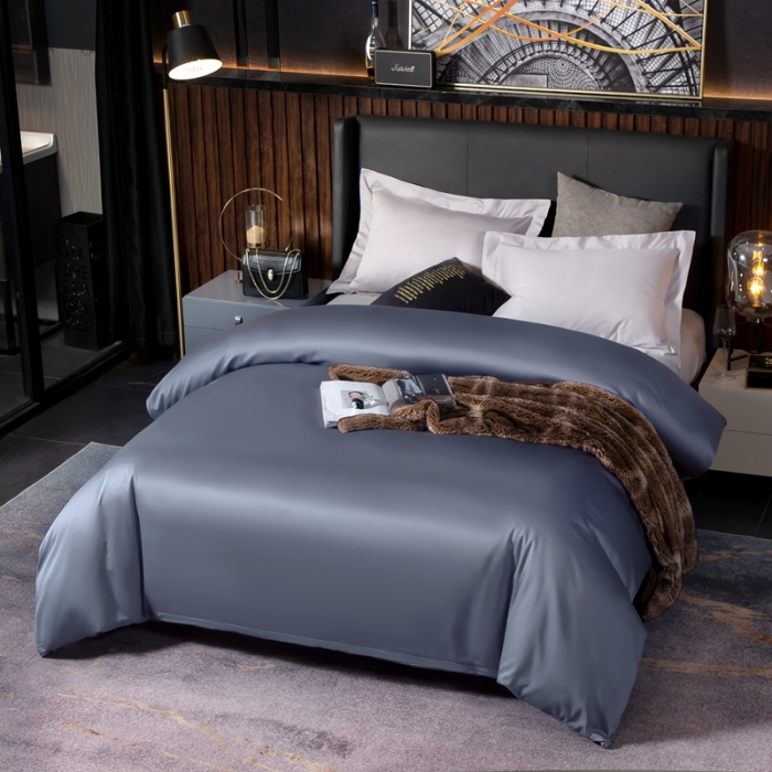 91家纺网 家纺一手货源 找家纺 绵庭家纺 2020新款素色长绒棉单品被套 宾利兰