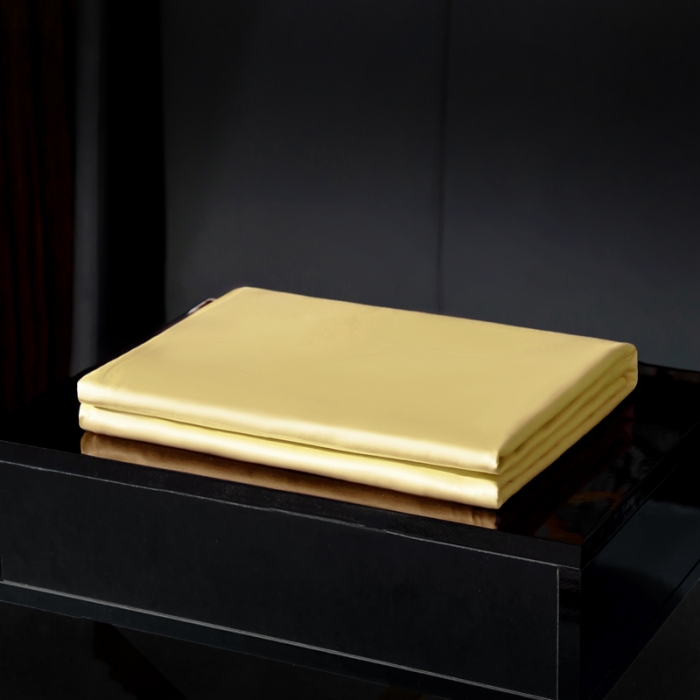 91家纺网 家纺一手货源 找家纺 绵庭家纺 2020新款素色长绒棉单品被套 柠檬黄