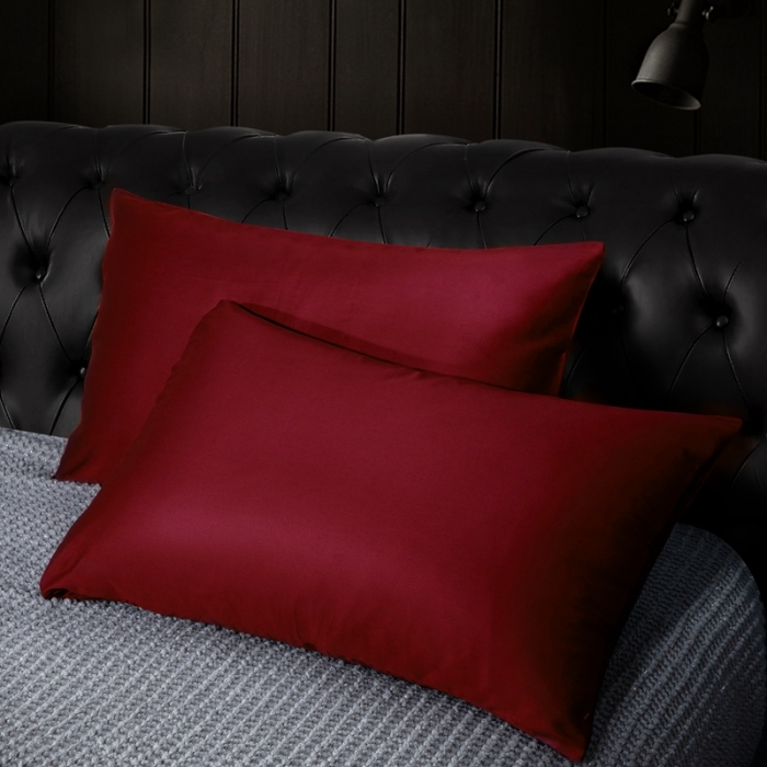 91家纺网 家纺一手货源 找家纺 绵庭家纺 2020新款素色长绒棉四件套 玛雅红