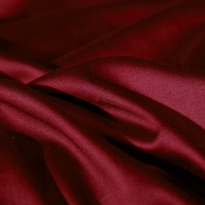 91家纺网 家纺一手货源 找家纺 绵庭家纺 2020新款素色长绒棉四件套 玛雅红