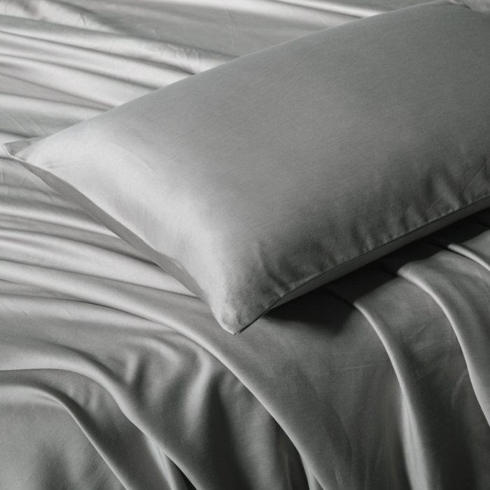 91家纺网 家纺一手货源 找家纺 绵庭家纺 2020新款素色长绒棉四件套 浅灰