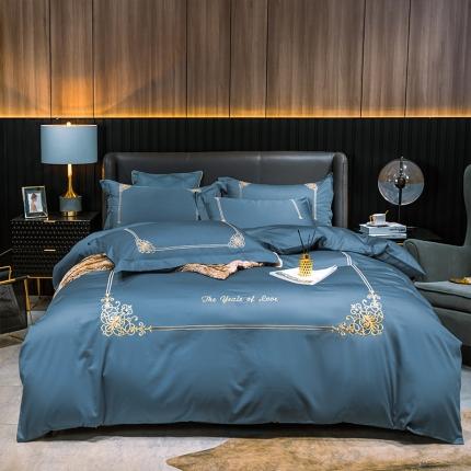 91家纺网 家纺一手货源 找家纺 （总）慕色家纺 2020新款欧式倾城全棉长绒棉刺绣四件套