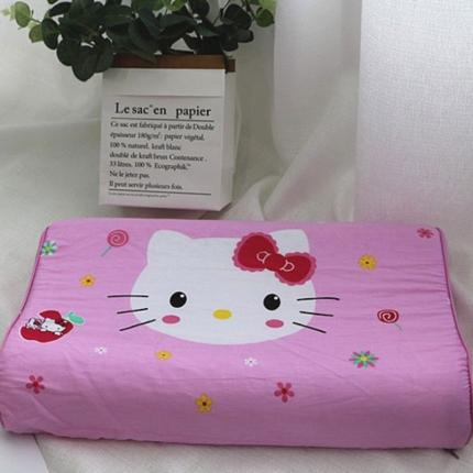 91家纺网 家纺一手货源 找家纺 佳梦达2020儿童全棉定位乳胶枕27*44hellokt猫粉