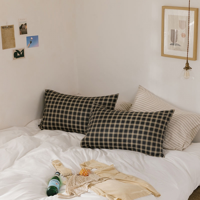 91家纺网 家纺一手货源 找家纺 艾沁 2020新款13372全棉枕套48*74cm 罗马格