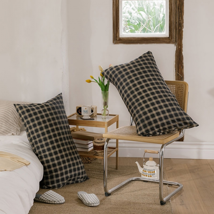 91家纺网 家纺一手货源 找家纺 艾沁 2020新款13372全棉枕套48*74cm 罗马格