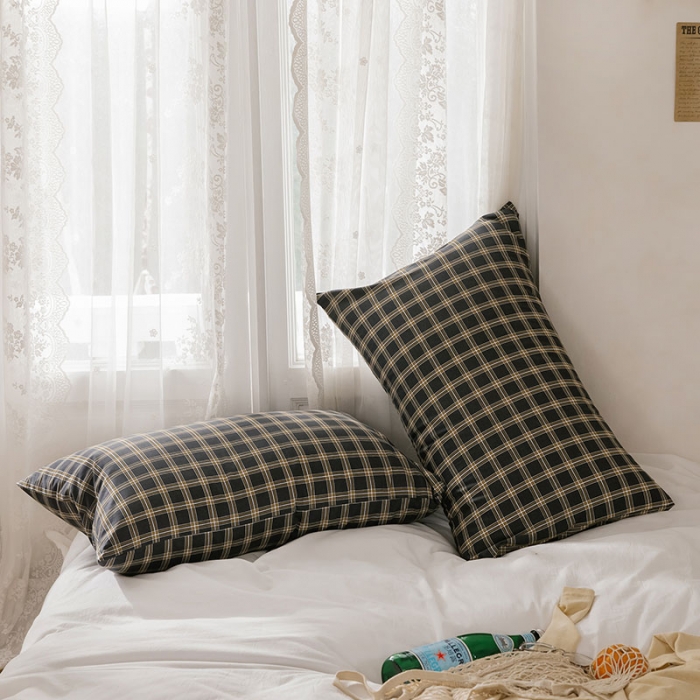 91家纺网 家纺一手货源 找家纺 艾沁 2020新款13372全棉枕套48*74cm 罗马格