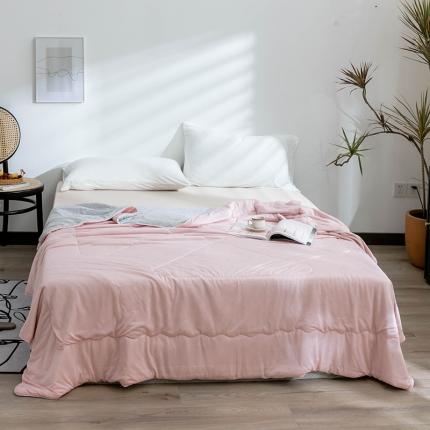 91家纺网 家纺一手货源 找家纺 华超针织 2021新款凉感夏被 粉色1