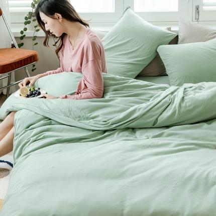 91家纺网 家纺一手货源 找家纺 （总）华超针织 2021新款针织纯色四件套（纯色1）