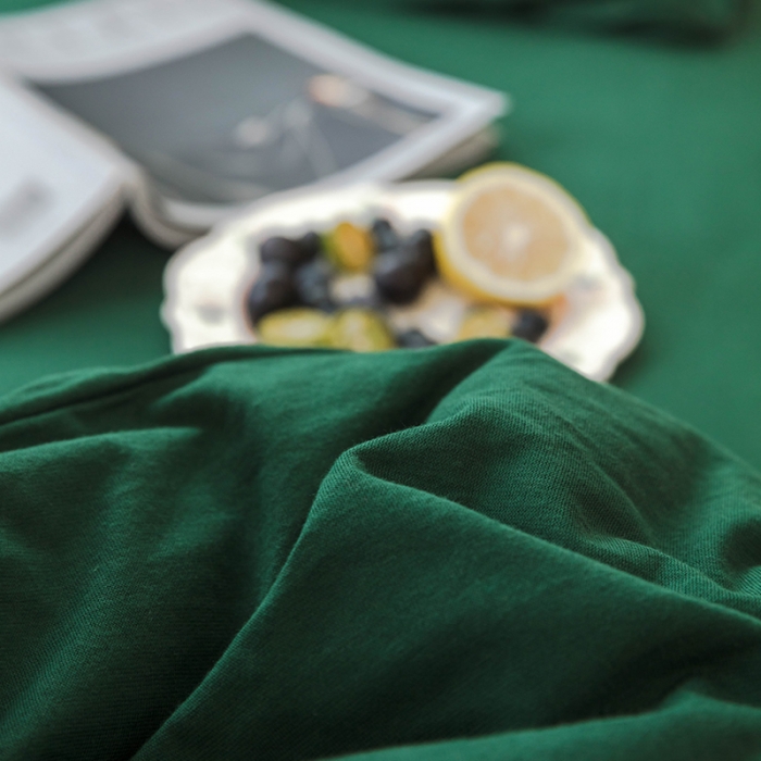 91家纺网 家纺一手货源 找家纺 华超针织 2021新款针织纯色四件套（纯色1）墨绿