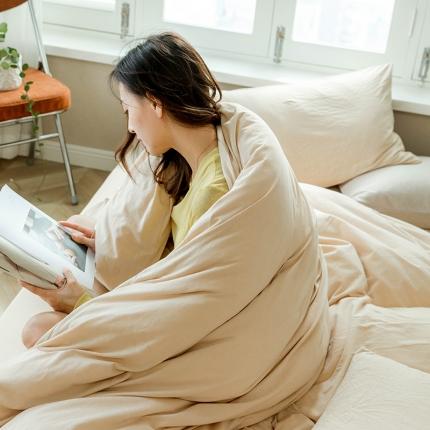 华超针织 2021新款针织纯色四件套（纯色1） 奶茶