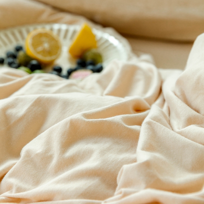 91家纺网 家纺一手货源 找家纺 华超针织 2021新款针织纯色四件套（纯色1） 奶茶