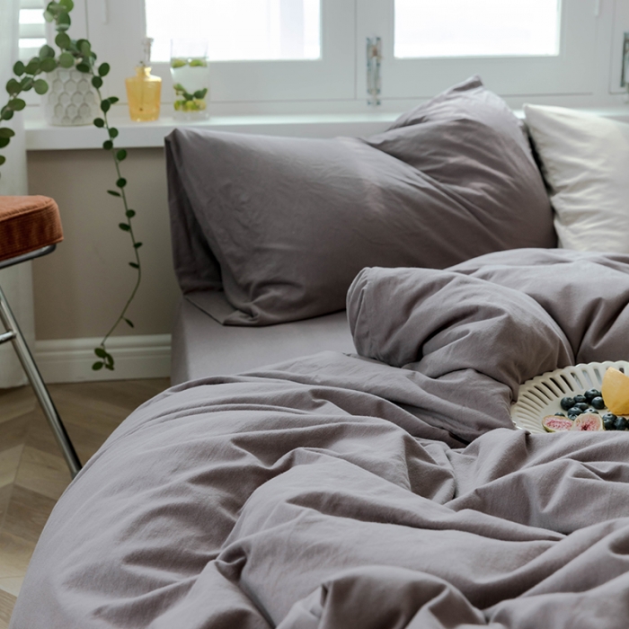 91家纺网 家纺一手货源 找家纺 华超针织 2021新款针织纯色四件套（纯色1）藕色