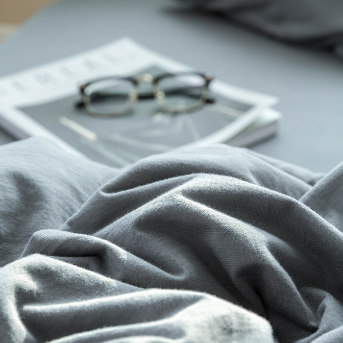 91家纺网 家纺一手货源 找家纺 华超针织 2021新款针织纯色四件套（纯色1）深灰