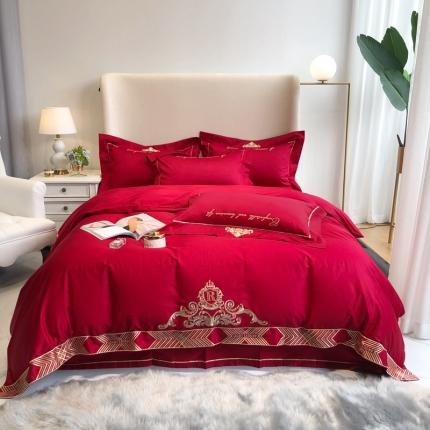 （总）馨蕊家居 202160s双股埃及长绒棉维尼亚系列四件套