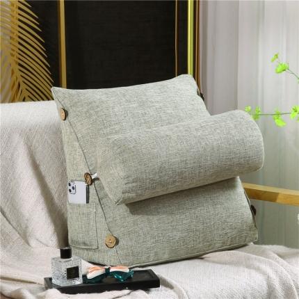 91家纺网 家纺一手货源 找家纺 永光家居新款立体棉麻三角靠垫 床头靠垫 双人床大靠枕靠背软包