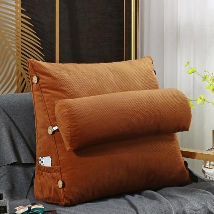 91家纺网 家纺一手货源 找家纺 永光家居 立体绒三角靠垫 床头靠垫 双人床大靠枕靠背软包