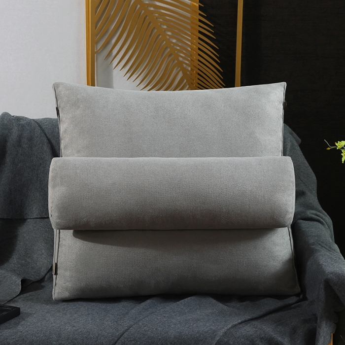 91家纺网 家纺一手货源 找家纺 永光家居 韩国绒三角靠垫 学生床头靠垫 沙发抱枕靠枕 银石灰