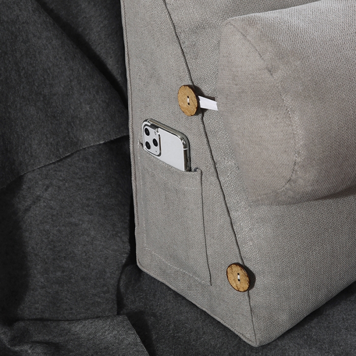 91家纺网 家纺一手货源 找家纺 永光家居 韩国绒三角靠垫 学生床头靠垫 沙发抱枕靠枕 银石灰