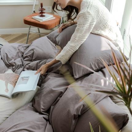 91家纺网 家纺一手货源 找家纺 （总）华超针织 2021新款针织纯色四件套1