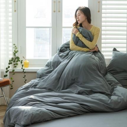 91家纺网 家纺一手货源 找家纺 （总）华超针织 2021新款针织纯色四件套1