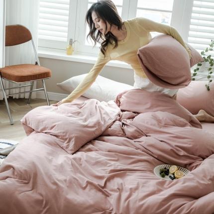 91家纺网 家纺一手货源 找家纺 （总）华超针织 2021新款针织纯色四件套1