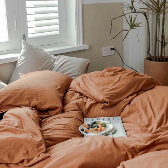 91家纺网 家纺一手货源 找家纺 （总）华超针织 2021新款针织纯色四件套1