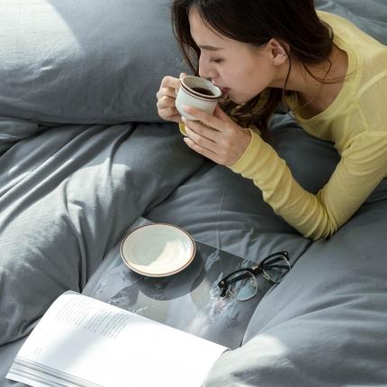 华超针织 2021新款针织纯色四件套1 深灰