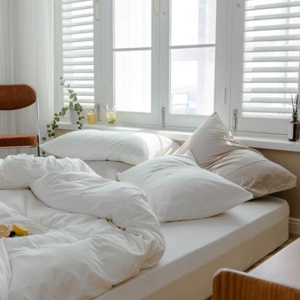 91家纺网 家纺一手货源 找家纺 华超针织 2021新款针织纯色单床笠1 白色