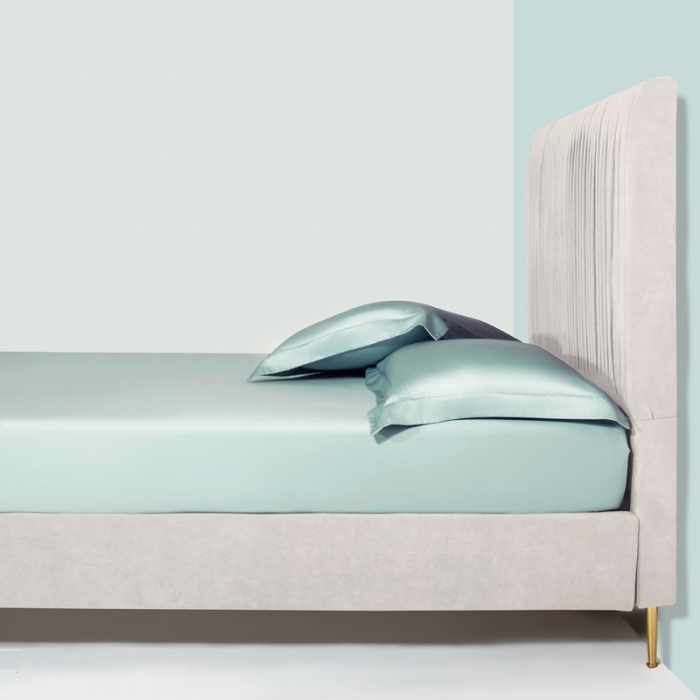 91家纺网 家纺一手货源 找家纺 小米笠 2021新款60支长绒棉纯色床笠三件套床盖床单可定制四季款 薄荷绿