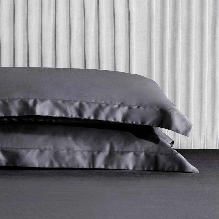 91家纺网 家纺一手货源 找家纺 小米笠 2021新款60支长绒棉纯色床笠三件套床盖床单可定制四季款 深空灰