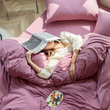 华超针织 2021新款针织纯色单床笠1 豆沙