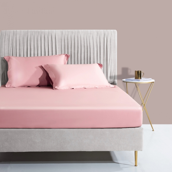 91家纺网 家纺一手货源 找家纺 小米笠 2021新款60支长绒棉纯色床笠三件套床盖床单可定制四季款 香妃玉