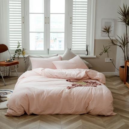 华超针织 2021新款针织纯色单床笠1 嫩粉