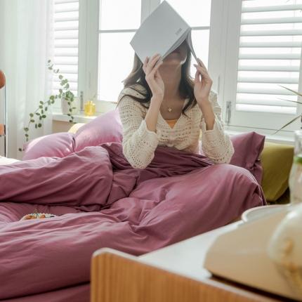 91家纺网 家纺一手货源 找家纺 华超针织 2021新款针织纯色单床单1 豆沙